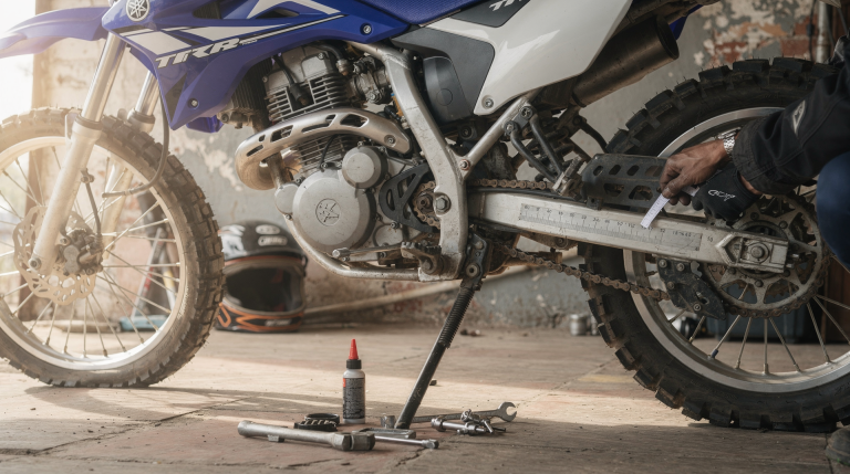 Трансмиссия и цепь Yamaha TTR250: уход, регулировка, замена
